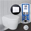 Duravit ME by Starck set completo WC sospeso con elemento incasso neeos,, 2584092000+16791WH#SET, ME by Starck bianco [WC > WC con Elementi Incasso]