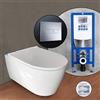 Geberit ONE set completo WC sospeso con elemento incasso neeos,, 500201011+16601CR#SET, ONE bianco [WC > WC con Elementi Incasso]