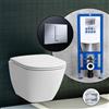 LAUFEN LUA Compact set completo WC sospeso con elemento incasso neeos,, H8200834000001+16791CR#SET, LUA bianco [WC > WC con Elementi Incasso]