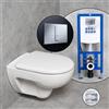 Geberit Renova WC sospeso & Tellkamp sedile WC con elemento incasso neeos,, 203050600+16791CR#SET, Renova; Renova Plan bianco [WC > WC con Elementi Incasso]
