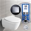 Villeroy & Boch Subway 2.0 SET completo WC sospeso con elemento incasso neeos,, 5614R2R1+16601CR#SET, Subway 2.0 bianco [WC > WC con Elementi Incasso]