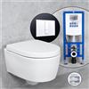 Geberit iCon WC sospeso & Tellkamp sedile WC con elemento incasso neeos,, 501661001+16791WH#SET, iCon bianco [WC > WC con Elementi Incasso]