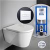 Kartell LAUFEN set completo WC sospeso con elemento incasso neeos,, H8203370000001+16601WH#SET, Kartell LAUFEN bianco [WC > WC con Elementi Incasso]