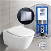 Villeroy & Boch Subway 2.0 SET completo WC sospeso con elemento incasso neeos,, 5614R2R1+16791CR#SET, Subway 2.0 bianco [WC > WC con Elementi Incasso]