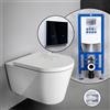 Kartell LAUFEN set completo WC sospeso con elemento incasso neeos,, H8203370000001+16746BM#SET, Kartell LAUFEN bianco [WC > WC con Elementi Incasso]