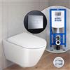 Duravit Plinero SET completo WC sospeso con elemento incasso neeos,, 45970920A1+16601CR#SET, Plinero bianco [WC > WC con Elementi Incasso]