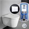 Kartell LAUFEN set completo WC sospeso con elemento incasso neeos,, H8203370000001+16791WH#SET, Kartell LAUFEN bianco [WC > WC con Elementi Incasso]
