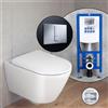 Duravit Plinero SET completo WC sospeso con elemento incasso neeos,, 45970920A1+16791CR#SET, Plinero bianco [WC > WC con Elementi Incasso]