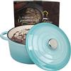 Chefarone Cocotte Casseruola Ghisa smaltata 24 cm 3,5 L - Dutch Oven con Coperchio - Pentola Multiuso per Pane Arrosti Stufati e Cotture in Forno - compatibile Induzione