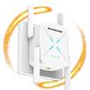 Wonlink Ripetitore WiFi Potente WiFi 6,Nuova AX1800 Ripetitore WiFi Dual Band 5GHz & 2.4GHz,Amplificatore WiFi con 1*Gigabit Porta LAN,WPS,4 Antenne,WiFi Extender Supporta Modalità Ripetitore/Router