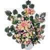 DRW Centro di fiori di dalie e boccioli Rose per casa, Chiese o sepolture 48x20x56