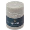 Spaas - Candela pilastro in stile rustico, 80/110 mm, 65 ore, grigio chiaro