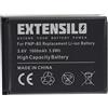 EXTENSILO 1x batteria compatibile con Toshiba Camileo X400, X200, Z100, X416 HD, X416HD fotocamera digitale DSLR (1600mAh, 3,6V, Li-Ion)