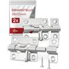 LouMaxx Set di 2 Chiavistelli per Porte - Catenaccio Porta 38x55 mm - Viti Incluse - Chiavistello di Sicurezza - Serratura Porta Interna - Bullone - Serratura di Sicurezza - Chiavistello Scorrevole