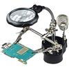Generic Stazione di Saldatura, Kit Saldatore con Lente D'ingrandimento Illuminata a LED 3,5X-12X Kit di Saldatura con 2 Luci e Morsetto Ausiliario per Riparazioni Elettroniche Saldatura