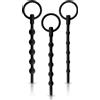 NMC Knot-Knot 3in1 Silicone Urethral Beaded Sounding Set Black