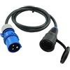 NWP Adattatore CEE spina 230 V 16 A su presa Schuko - Cavo di collegamento 3 x 2,5 tubo in gomma - IP44 - per campeggio, caravan, barca, mercati