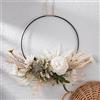 LOMOHOO Ghirlanda per porta,ghirlanda primaverile-estiva per porta d'ingresso,ghirlanda di fiori artificiali di rose bianche per decorazioni per porte di Pasqua, muro, matrimonio, fattoria, PL196