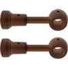 GIRASOLE HOME Staffa Lunga Regolabile 140-160mm in Legno per Aste di Diametro Fino a 28mm 2 Pezzi (Noce)