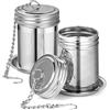 Yoosso 2 Pezzi Infusore tè, Filtro Te Tazza Infusore per Tisane Filtri Teiera Colino per Tisane Filtro per Te Sfuso con Vassoio E Coperchio Infusori per The Tazza Teiera Cucina (2 Stile)