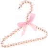 POFET 5 grucce per bambini con perle finte e fiocco, con perline, colore: rosa