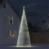 SECOLI Luci Albero di Natale Albero di Natale con Luci Incorporate Illuminazione Albero di Natale a Cono 1544LED Bianco Freddo 500cm