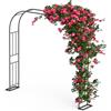 Xverycan Arco da Giardino, 240x240cm Arco in Metallo per Rose Piante Rampicanti, 1,2m 1,8m 2,4m Tre Larghezze Regolabili, Pergola da Giardino, Decorazione per Feste