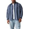 Levi's Big Relaxed Fit Western Camicia Button-Down, Carson-Vestito a Righe Blu, XXL Uomo