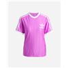 Adidas Original 3stripes W - T-shirt - Donna - Fucsia
