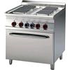 Allforfood Cucina elettrica 4 piastre quadrate con forno elettrico allforfood cfq4/78et linea elle
