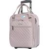 EMPSIGN Borsa a Rotelle da Cabina Sottosedile 16 Pollici, Bagaglio a Mano Leggero e Multifunzionale per Viaggi di Lavoro o Weekend, Valigetta con Ruote per Uomo e Donna, Rosa Polveroso