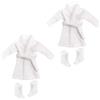 ZOSIGN Accessori Costume per Bambole Elfo di Natale - Set 2 Pezzi Accappatoio e 2 Calzini per Decorazioni Natalizie