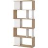Arredo Stock Libreria labirinto bianco lucido e quercia (Senza anta)