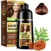 WeiWeiLa Shampoo per Tinture per Capelli 3 in 1 - Istantaneo, Naturale, Lunga Durata, Copertura al 100% - 500 ml (Marrone Castagna)