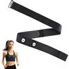 Hugwish Fascia cardio Elastica Regolabile (75 cm a 105 cm) per Bluetooth ANT+ Cardiofrequenzimetro per Garmin, Wahoo, Polar H10 H9 H7, Coospo,Magene, Bryton,LIVLOV, Sensori di distanza da 45 mm (1)
