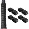 HOTMNTY Nastro Adesivo per Racchetta Tennis, Tracolla Autoadesiva per Racchetta, Fascia per Racchette da Badminton, Nastro Grip per Racchetta da Squash, Autoadesiva, Antiscivolo, Traspiranti, Nero, 4 Pezzi