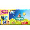 Pampers Sole e Luna Pannolini Maxi Bambini Taglia 4 (7-18 kg) Offerta Tripack 54 Pannolini
