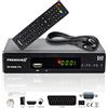 Premium X PremiumX Ricevitore satellitare HD 520SE FTA Digital SAT TV Receiver DVB-S2 FullHD HDMI SCART USB lettore multimediale, Astra Hotbird preprogrammato