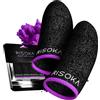 RISOKA Gaming Finger Sleeves 10 Pezzi - Scorrimento Perfetto sul Touchscreen - Adatto a Tutti i Giochi - Accessori Gadget Controller Smartphone - Guanti Sleeve Telefono - Phone Gamer Manicotto