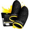 RISOKA Gaming Finger Sleeves 10 Pezzi - Scorrimento Perfetto sul Touchscreen - Adatto a Tutti i Giochi - Accessori Gadget Controller Smartphone - Guanti Sleeve Telefono - Phone Gamer Manicotto