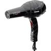 GAMMAPIU' Asciugacapelli Professionale l'Italiano Nero, Design 100% Made in Italy, Phon per Capelli a 2 Velocità e 4 Temperature, Impugnatura Ergonomica, Decorazione Fotoincisa, W 1700-2000