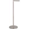 WENKO Piantana portarotolo e scopino WC 2 in 1 opaco acciaio inossidabile - Portascopino WC e portarotolo di scorta in uno, salvaspazio, Acciaio inossidabile, 21 x 55 x 17 cm, Opaco