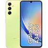 Samsung Galaxy A34 5G Smartphone Android, Display FHD+ Super AMOLED 6.6", 6GB RAM e 128GB di memoria interna espandibile, Batteria 5.000 mAh, Awesome Lime [Versione Italiana]