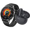 Huawei WATCH GT5, Cassa 46mm in acciaio inossidabile e cinturino nero. Compatibile con iOS e Android. Con FreeBuds 5i in omaggio