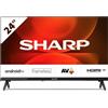 Sharp Smart TV 24 Pollici HD Ready Display LED Sistema Android colore Nero - 24FH2EA