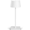Madrigal Stilosa Lampada da Tavolo Senza Fili - Abat Jour Led Ricaricabile Scrivania e Comodino di Design - Lume Touch USB C - Luce Wireless Salotto - Dimmerabile - Lampade Ristorante - Bianco Opaco