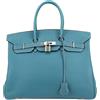 Hermès Pre-Owned - Borsa a mano Birkin 35 2004 - Donna - pelle - Taglia unica - Blu