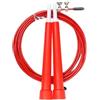 FFitness FSSJR17R Speed Steel Jump Rope Rossa Corda per saltare Regolabile in Acciaio | Crossfit Fitness Boxe Pugilato | Rotazione 360°
