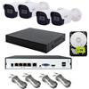 RVT SECURITY Kit IP videosorveglianza POE 4 telecamere con Audio Hard Disk 1 Tera Incluso