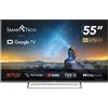 Smart Tech Smart TV 55 Pollici 4K Ultra HD Display LED Sistema Google TV DVBT2/C/S2 Classe E colore Grigio - 55UG02V